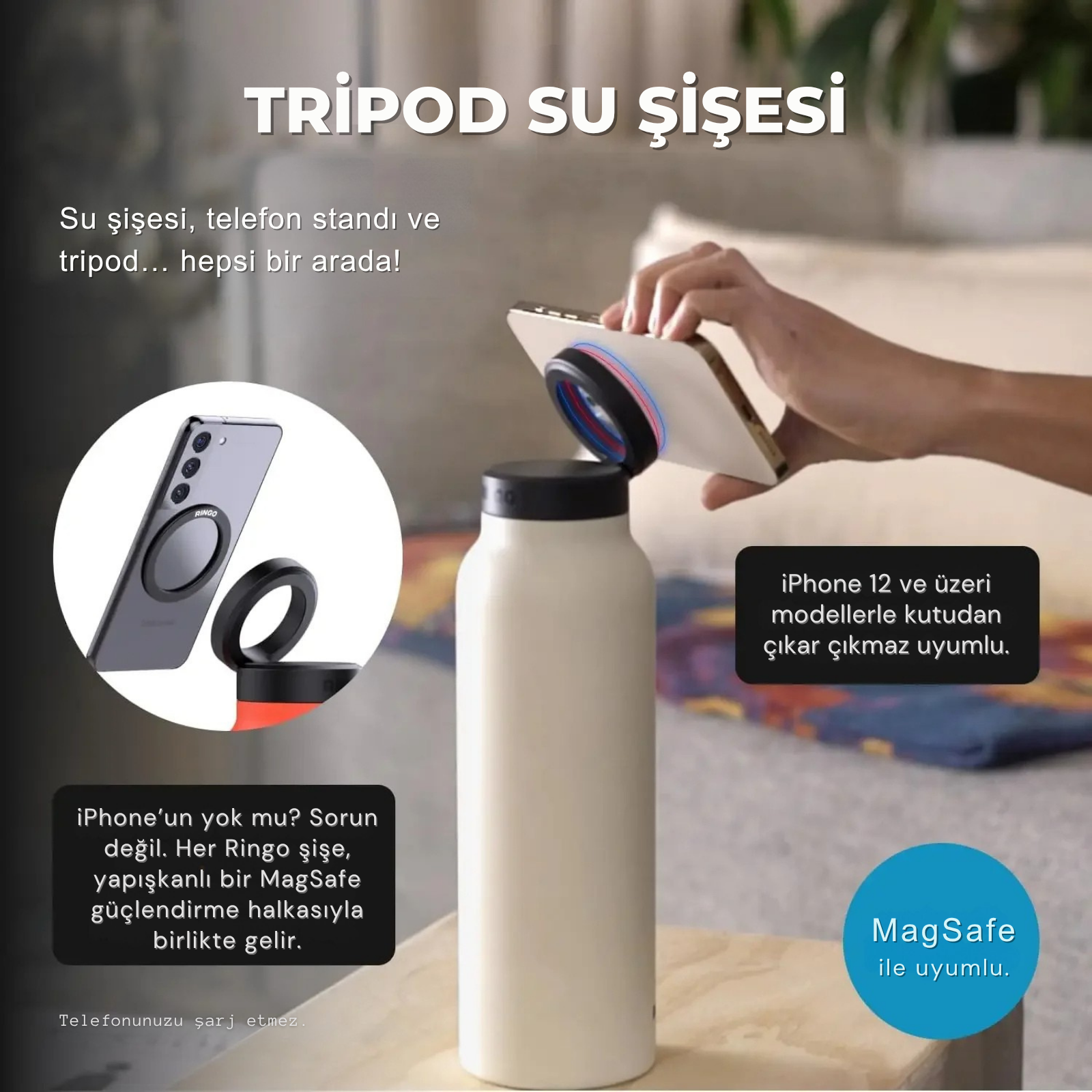 Voltura™ SnapBottle – Tripodlu Su Şişesi
