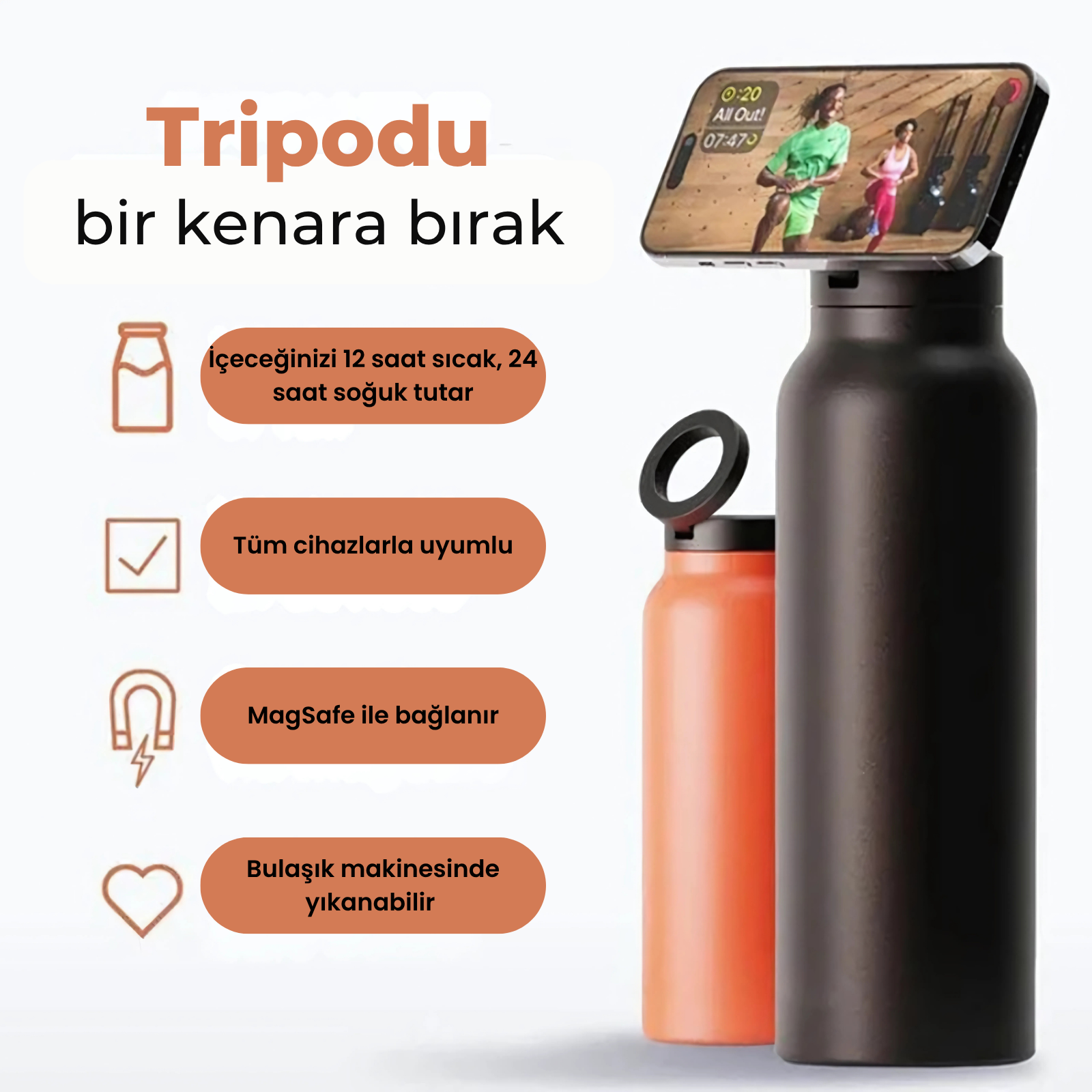 Voltura™ SnapBottle – Tripodlu Su Şişesi